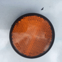 Used Orange Bolt On Round Reflector For Mobility Scooter R3791